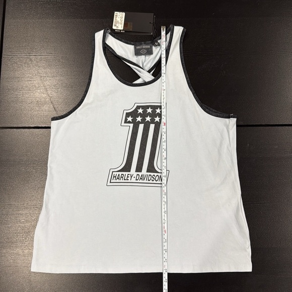 Harley-Davidson Women’s National Anthem Twist Back Tank - Skyway Blue - XL - Picture 7 of 8